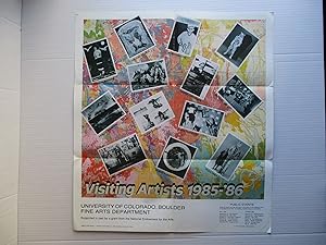 Seller image for Visiting Artists 85-86 University of Colorado Boulder Fine Arts Dept 1985 Poster for sale by ANARTIST