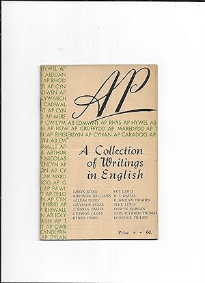 Imagen del vendedor de AP. A collection of writings in English made primarily but not exclusively . For and by the students of Wales. a la venta por Gwyn Tudur Davies