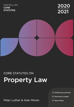 Imagen del vendedor de Core Statutes on Property Law 2020-21 a la venta por GreatBookPrices