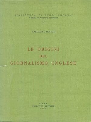 Bild des Verkufers fr Le origini del giornalismo inglese zum Verkauf von Librodifaccia