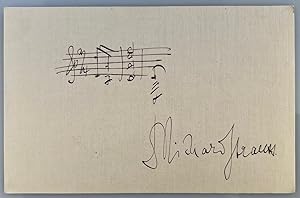 Autograph musical album leaf with signature.
