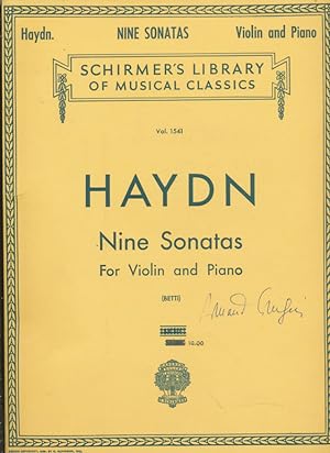 Seller image for Nine Sonatas for Violin and Piano . Edited by A. Betti (Schirmer's Library of Musical Classics) for sale by CorgiPack