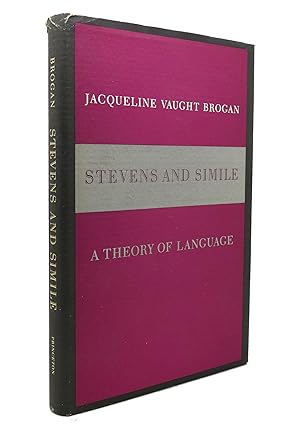 Seller image for STEVENS AND SIMILE A Theory of Language for sale by Rare Book Cellar