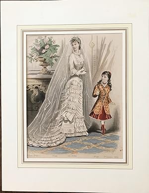 Braut mit Mädchen/ Bride with Girl: Paris - Charmant: 3e Anée No25/No 590/ No 591, 1er Octobre 1880