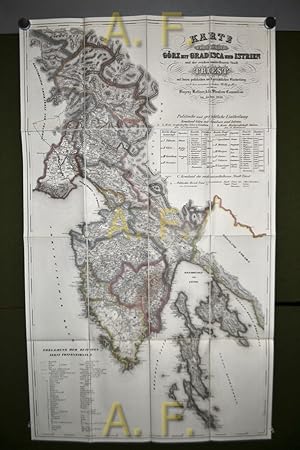 Karte der Kronländer Görz mit Gradisca und Istrien und der reichsunmittelbaren Stadt Triest mit d...