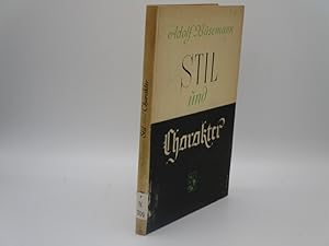 Imagen del vendedor de Stil und Charakter. Untersuchungen zur Psychologie der individuellen Redeform. a la venta por Antiquariat Bookfarm