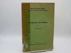 Bild des Verkufers fr Betrachtungen ber Geschichte. (Grres-Gesellschaft .) zum Verkauf von Antiquariat Bookfarm