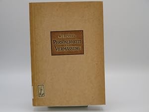 Imagen del vendedor de Persnlichkeit und Vermassung. Eine psychol. u. kulturanthropolog. Studie. a la venta por Antiquariat Bookfarm