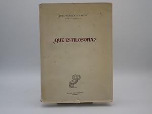 Image du vendeur pour Qu es Filosofa? (Jos Ortega y Gasset, Obras inditas) mis en vente par Antiquariat Bookfarm