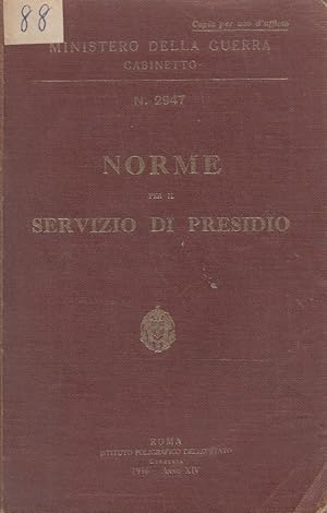 Seller image for Norme per il servizio di presidio for sale by Arca dei libri di Lorenzo Casi