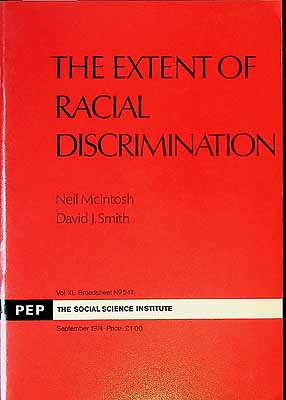 Bild des Verkufers fr The Extent of Racial Discrimination zum Verkauf von Kennys Bookshop and Art Galleries Ltd.