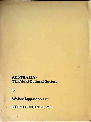 Bild des Verkufers fr Australia. The Multi-cultural Society zum Verkauf von Kennys Bookstore