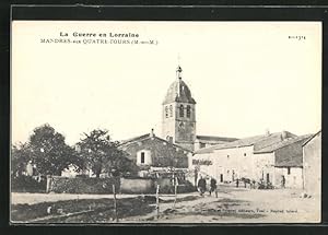 Carte postale Mandres, vue partielle avec vue sur l'Église
