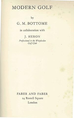 Immagine del venditore per Modern Golf (Originalausgabe 1949) venduto da Libro-Colonia (Preise inkl. MwSt.)