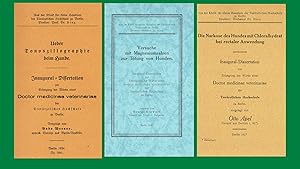 Sammelband mit 15 Inauguraldissertationen über Hundekrankheiten 1923 - 1937