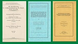 Bild des Verkufers fr Sammelband mit 15 Inauguraldissertationen ber Hundekrankheiten 1913 - 1937 zum Verkauf von Libro-Colonia (Preise inkl. MwSt.)