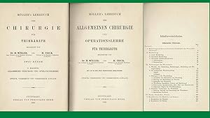 Imagen del vendedor de Mllers Lehrbuch der allgemeinen Chirurgie und Operationslehre fr Thierrzte (hier nur Bd. 1 Allgemeine Chirurgie und Operationslehre) - 1899 - a la venta por Libro-Colonia (Preise inkl. MwSt.)