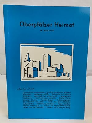 Imagen del vendedor de Oberpflzer Heimat. 22. Band - 1978. a la venta por Antiquariat Bler