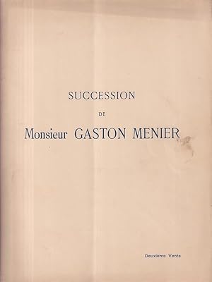 Succession de Monsieur Gaston Menier