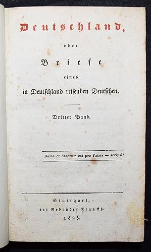 Deutschland oder Briefe eines in Deutschland reisenden Deutschen. Dritter Band (von 4).