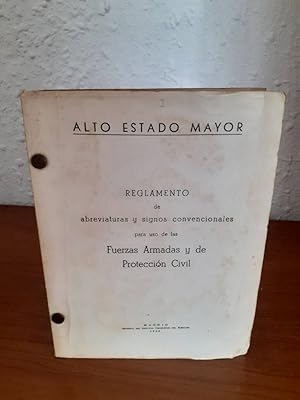 Imagen del vendedor de REGLAMENTO DE ABREVIATURAS Y SIGNOS CONVENCIONALES PARA USO DE LAS FUERZAS ARMADAS Y DE PROTECCION CIVIL a la venta por Librera Maldonado