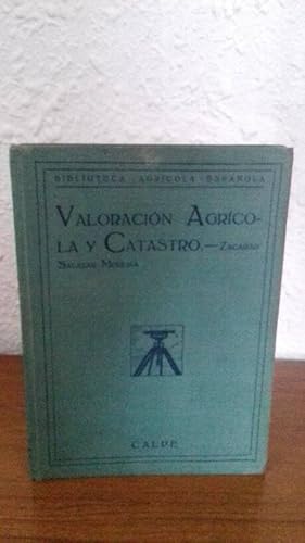 Imagen del vendedor de VALORACION AGRICOLA Y CATASTRO a la venta por Librera Maldonado