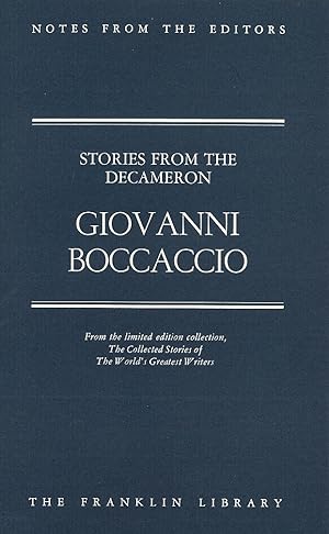 Image du vendeur pour Notes from the Editors. Stories From The Decameron - Giovanni Boccaccio mis en vente par D&D Galleries - ABAA