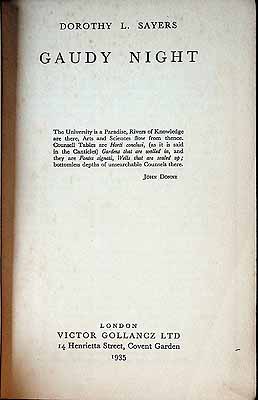 gaudy night by dorothy l sayers gaudy night by dorothy l sayers