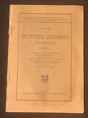 Anales Del Instituto Geológico De México. Número 3. Las Aguas Subterráneas Al E. De Bahía Magdale...