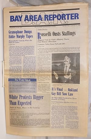 Image du vendeur pour B.A.R.: Bay Area Reporter; vol. 14, #2, January 12, 1984; Dan White Protests Bigger Than Expected mis en vente par Bolerium Books Inc.