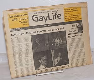 Imagen del vendedor de Chicago GayLife: the international gay newsleader; vol. 8, #18, Friday, October 14, 1982; an interview with Studs Terkel a la venta por Bolerium Books Inc.