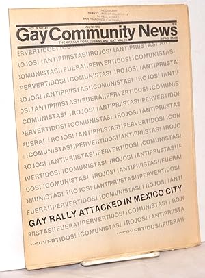 Image du vendeur pour GCN: Gay Community News; the weekly for lesbians and gay males; vol. 9, #40, May 1, 1982; Gay rally attacked in Mexico City! mis en vente par Bolerium Books Inc.