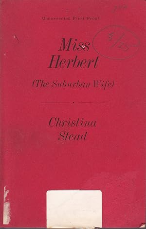 Immagine del venditore per Miss Herbert (The Suburban Wife) venduto da Badger Books
