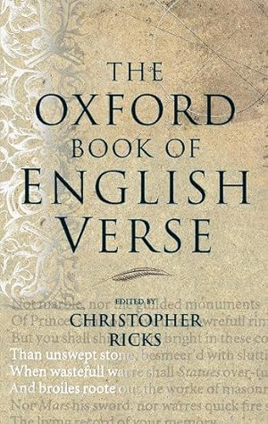 Bild des Verkufers fr The Oxford Book of English Verse zum Verkauf von moluna