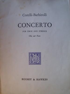 Bild des Verkufers fr Concerto for Oboe and Strings (Piano reduction). zum Verkauf von WeBuyBooks