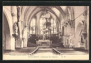 Carte postale Pulligny, Intérieur de l`Eglise, l'Église