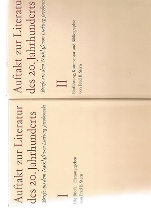 Bild des Verkufers fr Auftakt zur Literatur des 20. Jahrhunderts - Briefe aus dem Nachlass von Ludwig Jacobowski - Band 1 und 2 zum Verkauf von manufactura