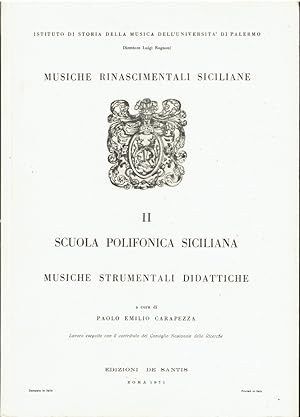 Musiche rinascimentali siciliane II: Musiche strumentali didattiche (Scuola polifonica siciliana)