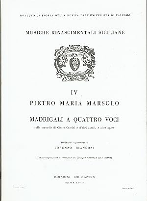 Musiche rinascimentali siciliane - IV: Secondo libro dei madrigali a quattro voci, opera decima: ...