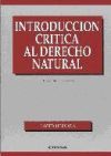 Seller image for Introduccin crtica al Derecho natural for sale by AG Library