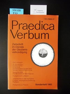 Bild des Verkufers fr Praedica Verbum. Zeitschrift im Dienste der Glaubensverkndigung. Sonderheft 1983. zum Verkauf von Augusta-Antiquariat GbR