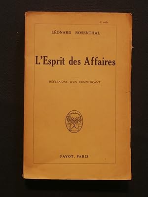 Seller image for L'esprit des affaires for sale by Tant qu'il y aura des livres