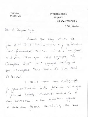 Autograph Letter Signed