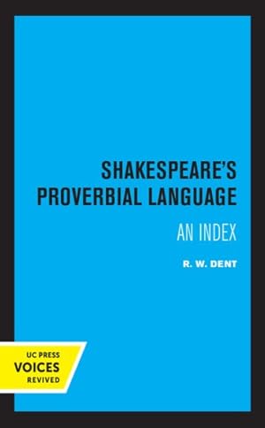 Seller image for Shakespeare's Proverbial Language : An Index for sale by GreatBookPrices