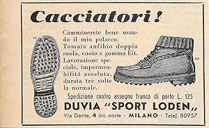 Immagine del venditore per Duvia Sport Loden Milano. Polacco anfibio. Advertising 1937 venduto da libreria biblos