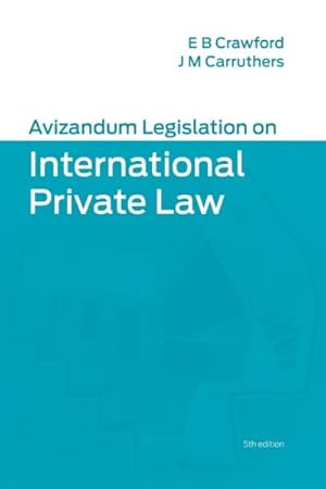 Seller image for Avizandum Legislation on International Private Law for sale by GreatBookPrices