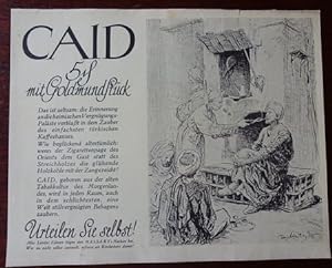Werbeblatt 14: Caid 5 Pfg. mit Goldmundstück.