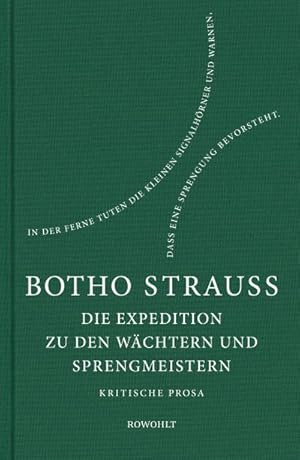 Bild des Verkufers fr Die Expedition zu den Wchtern u. Sprengmeistern : Kritische Prosa zum Verkauf von AHA-BUCH GmbH