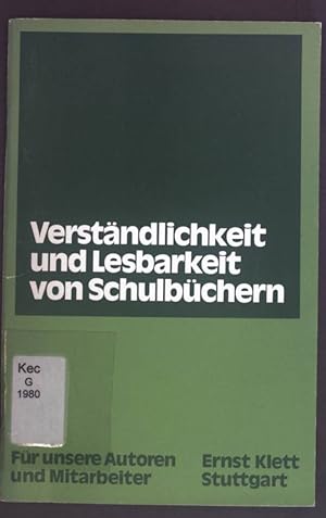Bild des Verkufers fr Verstndlichkeit und Lesbarkeit von Schulbchern. zum Verkauf von books4less (Versandantiquariat Petra Gros GmbH & Co. KG)