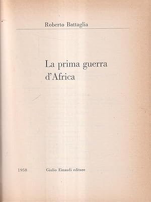 Bild des Verkufers fr La prima guerra d'Africa zum Verkauf von Librodifaccia